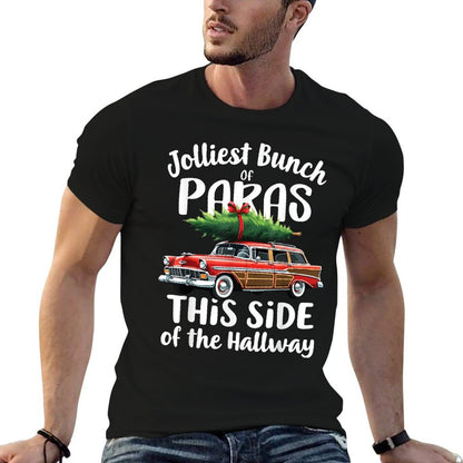 Funny Xmas Jolliest Bunch Of Paras This Side Of The Hallway  Durable T-Shirt