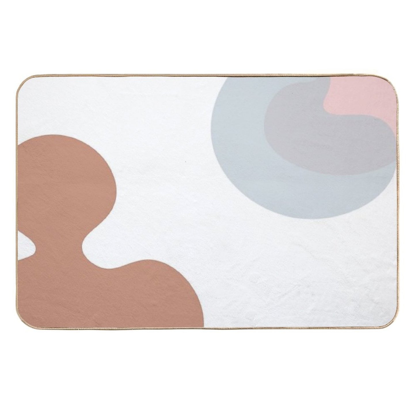 Abstract Hand-drawn Sketch The Contours of Modern Contemporary Boho Elements Isolated Home Wall Decor Simple.  Slip-Resistant Bath Mat