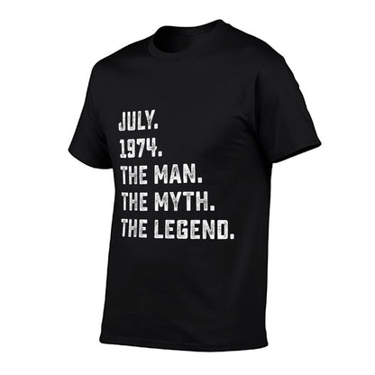 Man Myth Legend July 1974 50th Birthday Gift 50 Years Old  Oversized Silhouette T-Shirt