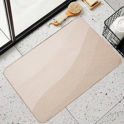 Cute Aesthetic Beige Ocean Pattern  Fade-Resistant Bath Mat