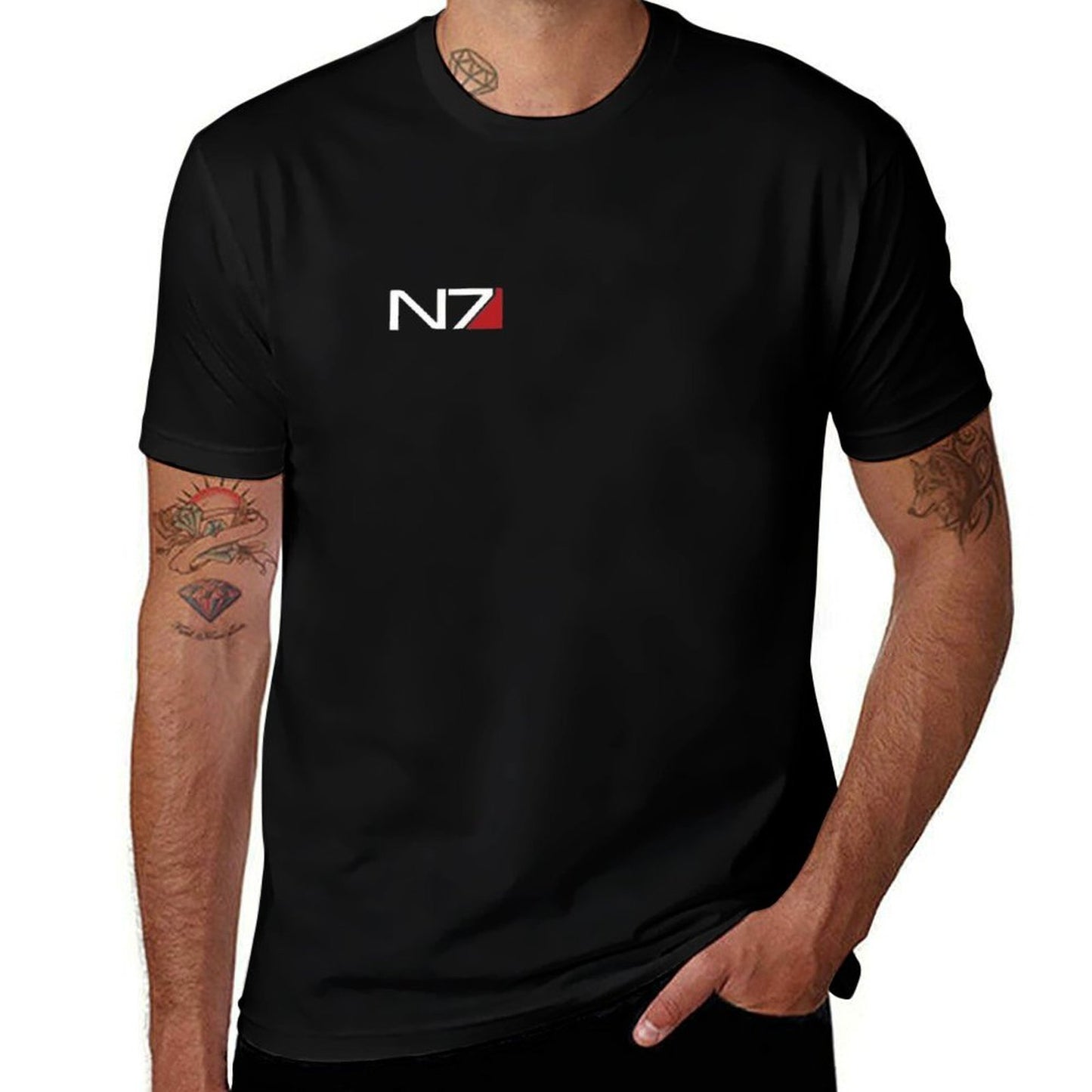 Mass Effect N7  Heathered Texture T-Shirt