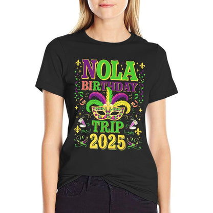 NOLA Birthday Trip New Orleans Girls Trip Vacation Matching  Vintage-inspired T-Shirt