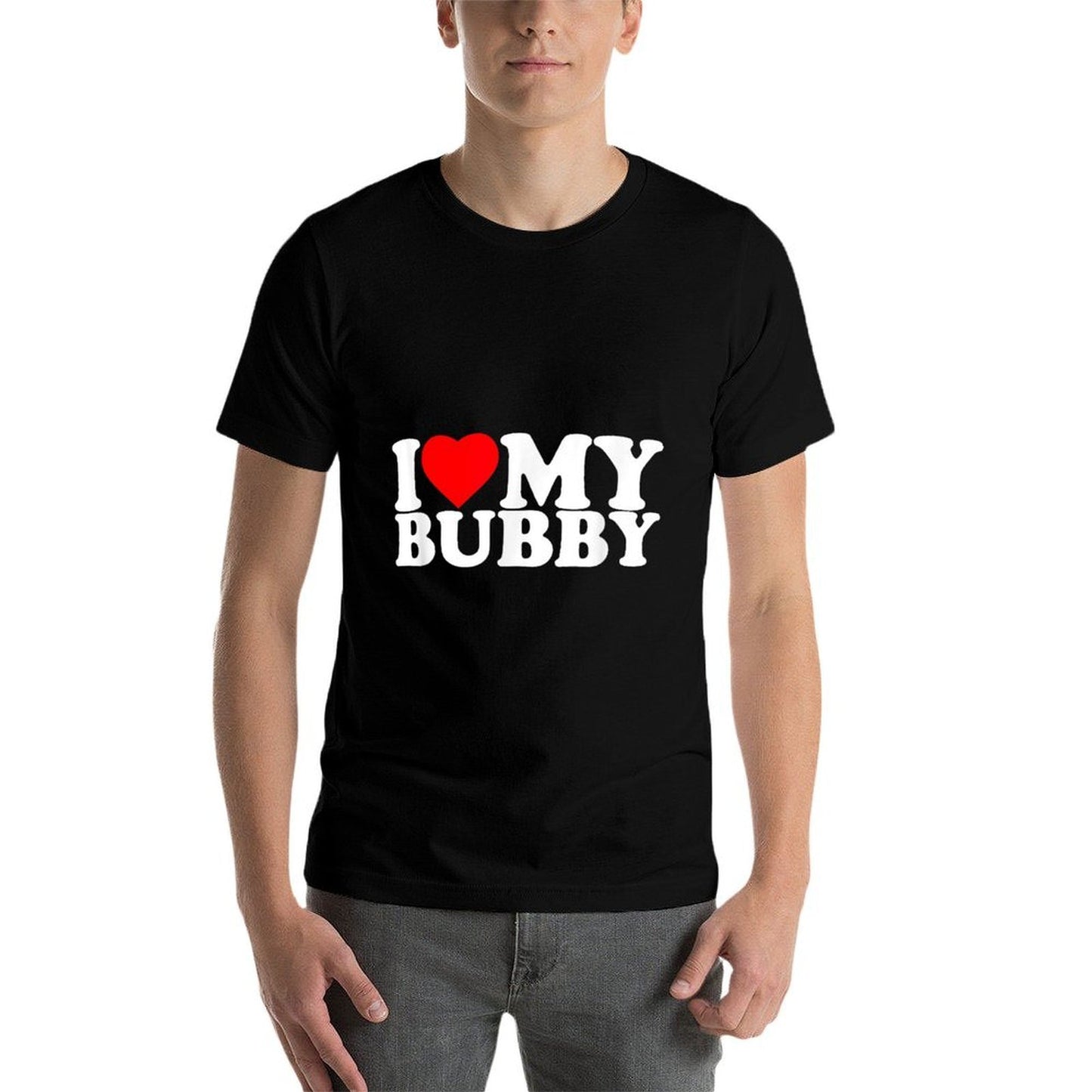 I Love My Bubby I Heart Family Grandpa  Odor-resistant T-Shirt