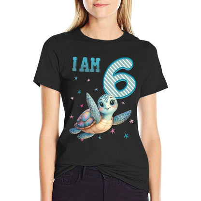 Kids 6 Year Old 6th Birthday Sea Turtles Boy Girl Turtle  Soft T-Shirt