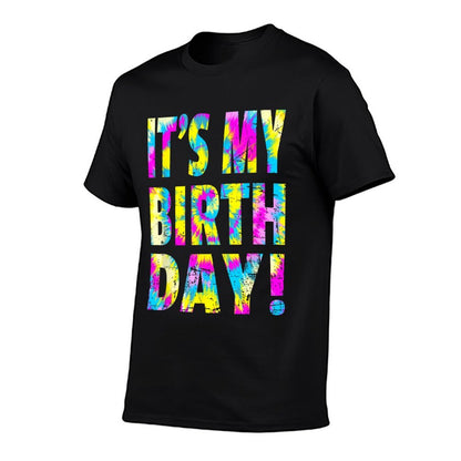 It's My Birthday - Retro Tie Dye Birthday Party Celebration  Lightweight T-Shirt