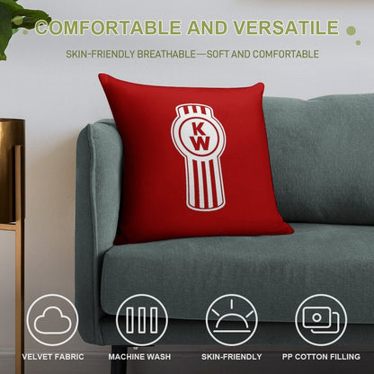 Kenworth Truck Logo Soft Luxury Feel Throw Pillow