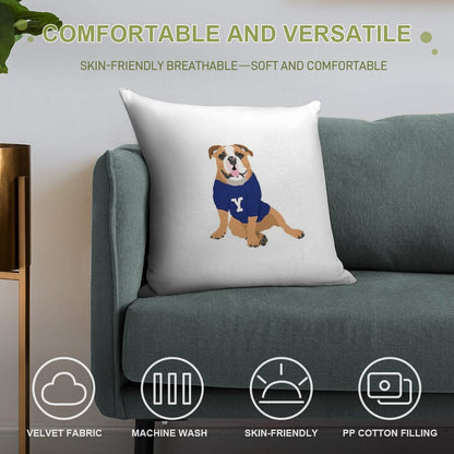 Handsome Dan Soft Multiple Sizes Throw Pillow