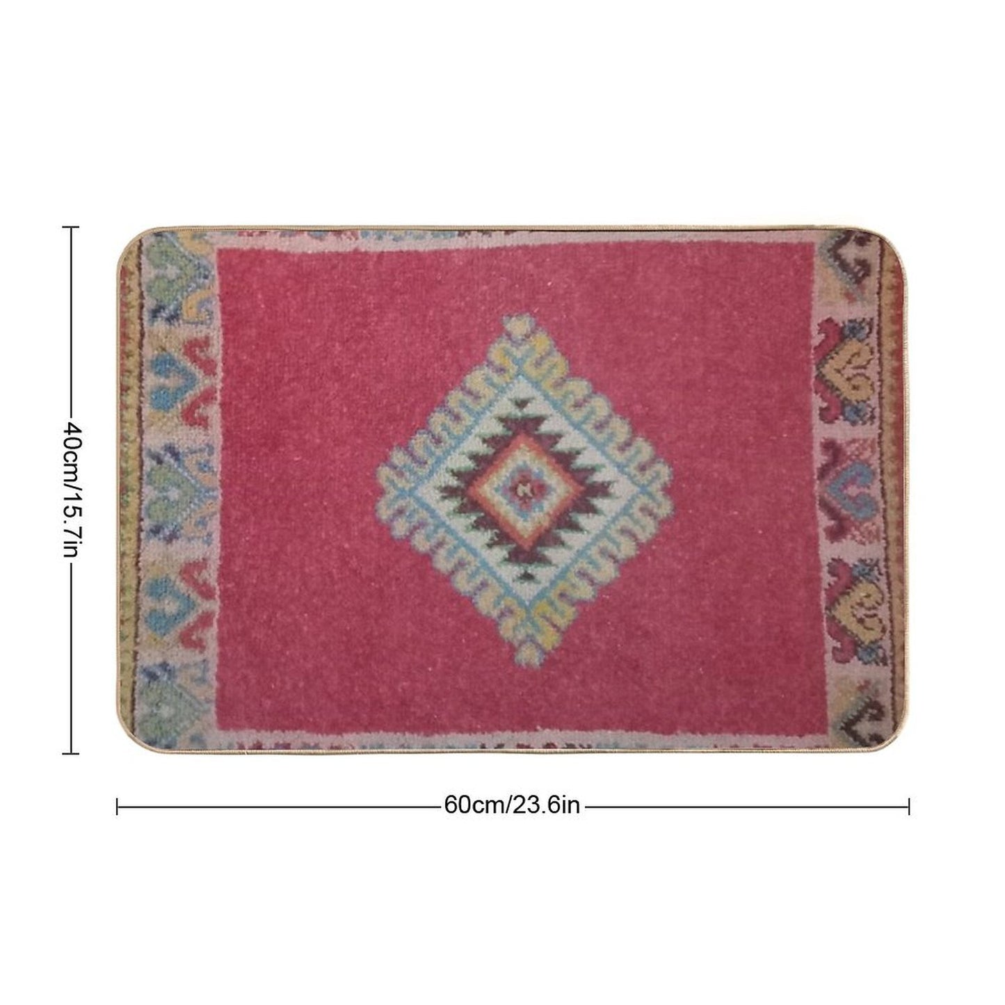 Vintage Moroccan Turkish Rug-Kelim Ethnic Woven Aztec Oriental  Carpet  Eco-Friendly Bath Mat