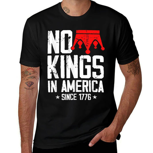 No Kings in America Since 1776 Distressed USA Vintage  Moisture-wicking T-Shirt
