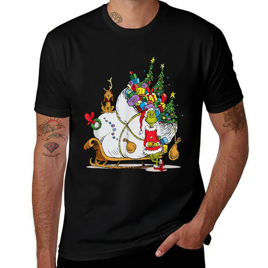 Dr. Seuss Grinch Sleigh T-shirt  Easy-care T-Shirt