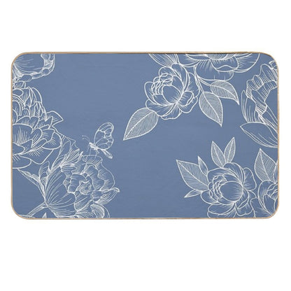 Cool Summer Floral Pattern  Fade-Resistant Bath Mat