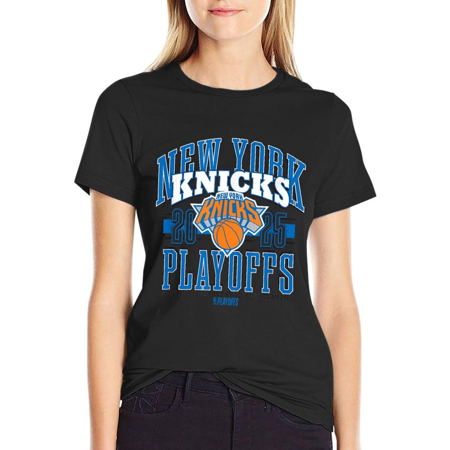 NBA Official New York Knicks 2025 Playoffs Showtime Lightweight T-Shirt