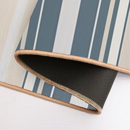 Nice & Neutral Slimming Effect Vertical Balanced Stripes  Long-Lasting Bath Mat