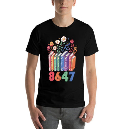 Resist 8647 Books Love Peace Protest Anti Women Girls Oversized Silhouette T-Shirt