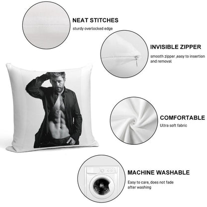 Chris Hemsworth Sexy Soft Bedroom Essential Throw Pillow