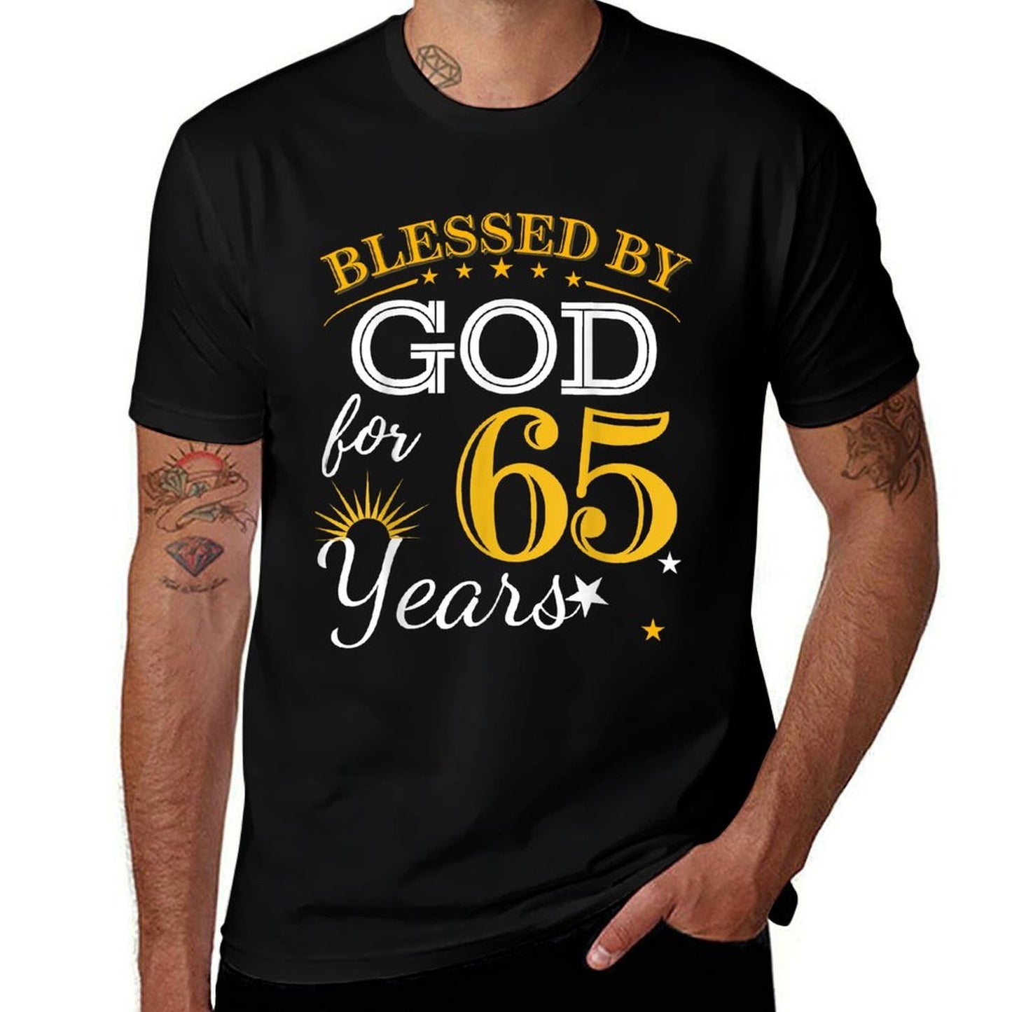 Blessed By God For 65 Years Old 65th Birthday B-day Party  Odor-resistant T-Shirt