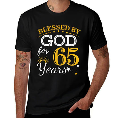 Blessed By God For 65 Years Old 65th Birthday B-day Party  Odor-resistant T-Shirt