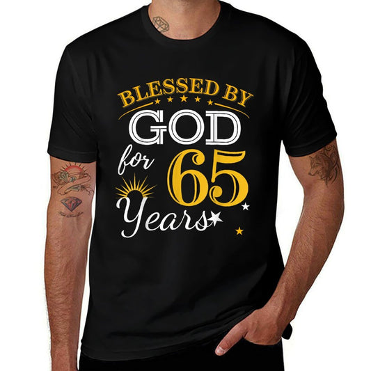 Blessed By God For 65 Years Old 65th Birthday B-day Party  Odor-resistant T-Shirt