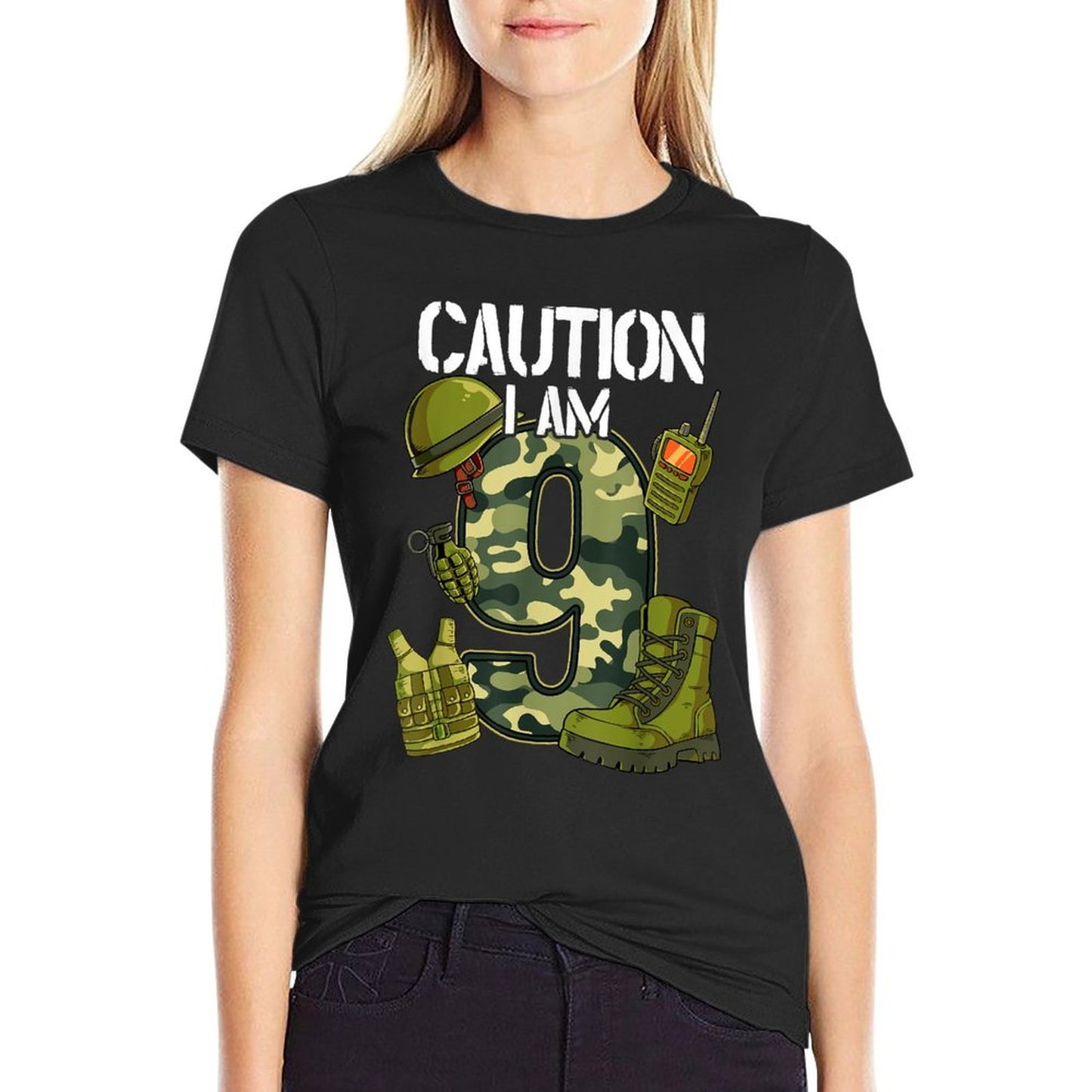 9th Birthday Army  Affordable Price T-Shirt