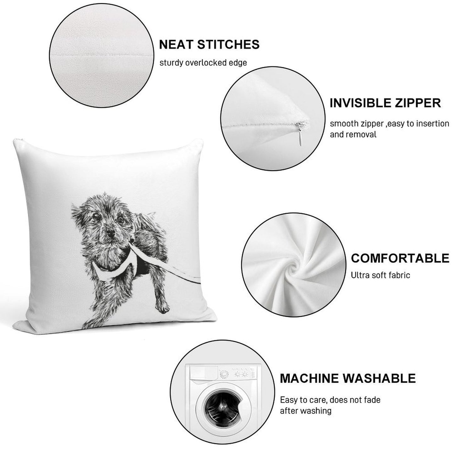 Yorkshire Terrier Soft Anti-Pilling Throw Pillow