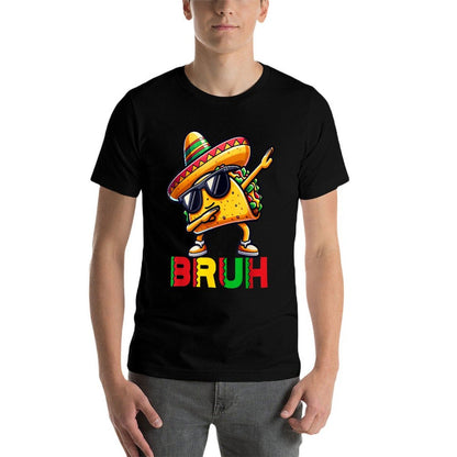 Mexican Food Dabbing Taco Bruh Cinco De Mayo Boys Girls  Quick-drying T-Shirt