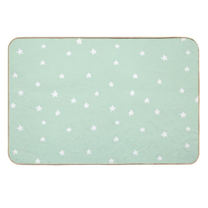 Green Stars  Pet-Safe Bath Mat