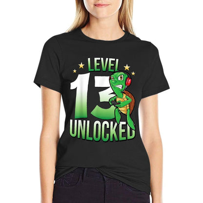 13th Birthday T Turtle 13 Years Old Boys Girls Gift  Fade-proof Color T-Shirt