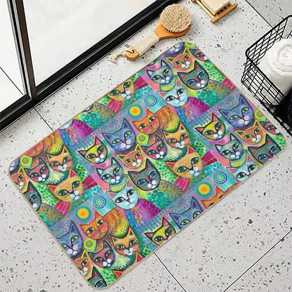 Happy Cats  Repositionable Bath Mat