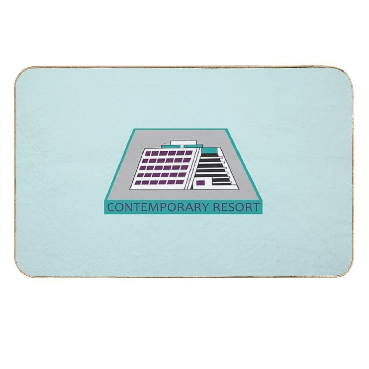 Contemporary in Blue  Easy To Clean Bath Mat