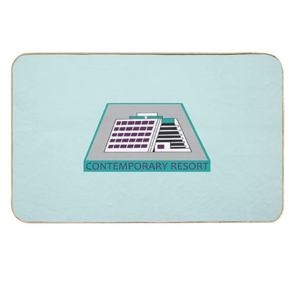 Contemporary in Blue  Easy To Clean Bath Mat