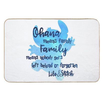 Ohana Means Family  Fade-Resistant Bath Mat