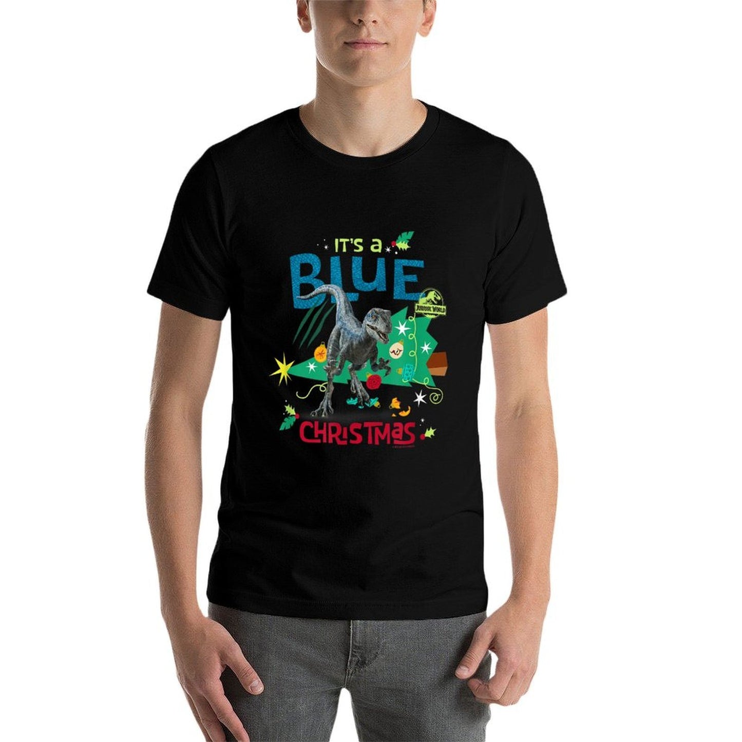 Jurassic World Blue Christmas With Blue The Raptor  Vintage-inspired T-Shirt