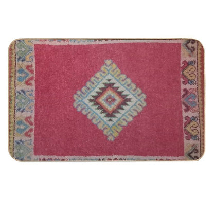 Vintage Moroccan Turkish Rug-Kelim Ethnic Woven Aztec Oriental  Carpet  Eco-Friendly Bath Mat