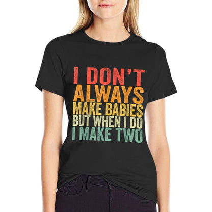 Funny Baby Twins Gift for Pregnant Mum Dad  Cotton T-Shirt