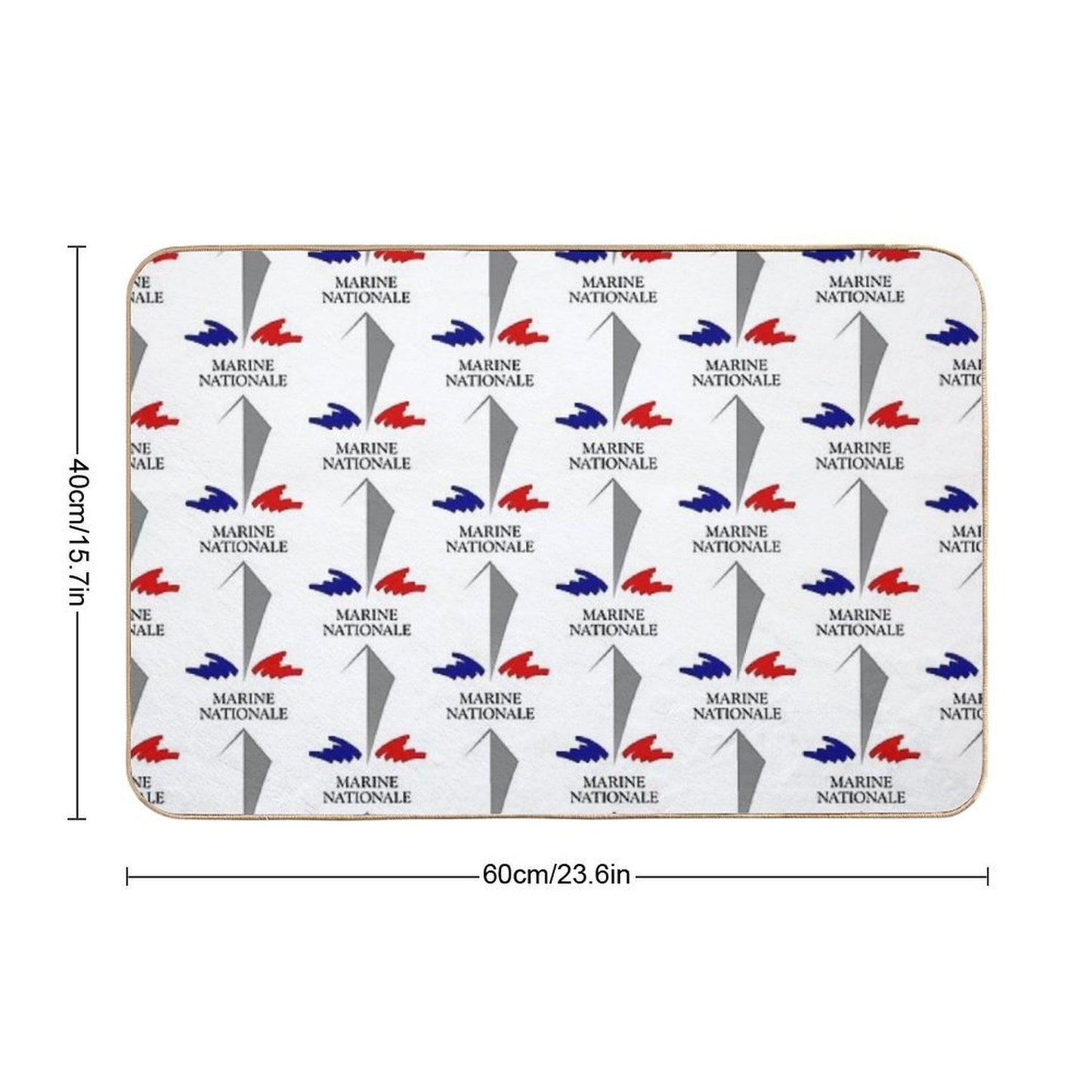 MARINE NATIONALE  Fade-Resistant Bath Mat