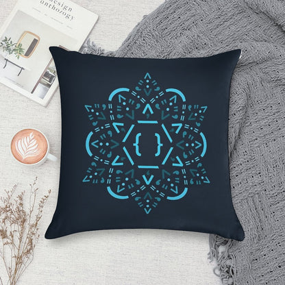 Code Mandala - React Framework Soft Luxury Feel Throw Pillow