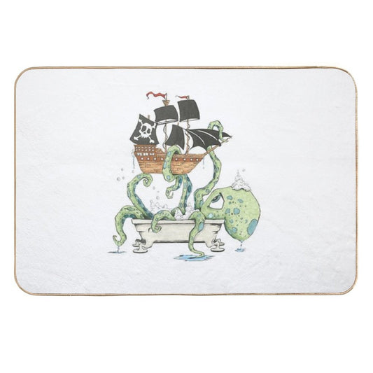 Kraken in The Tub  Dirt-Trapping Bath Mat