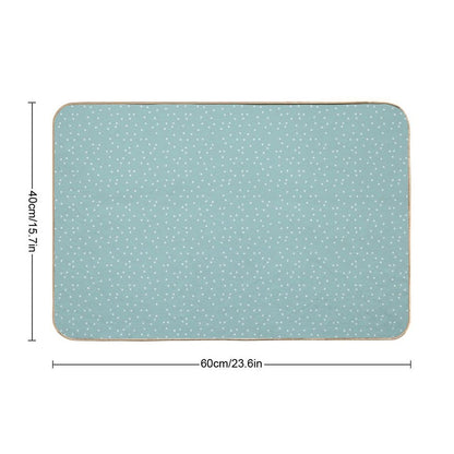 White Dots on A Blue Background  Dirt-Trapping Bath Mat