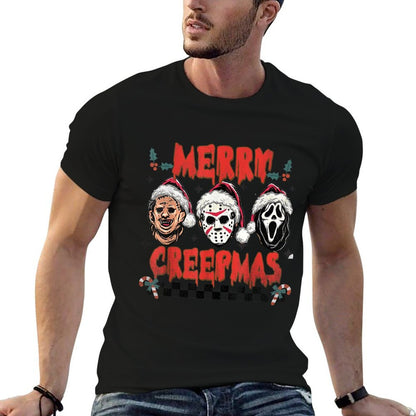 Merry Creepmas - Horror Lovers Christmas Santa Comfortable T-Shirt