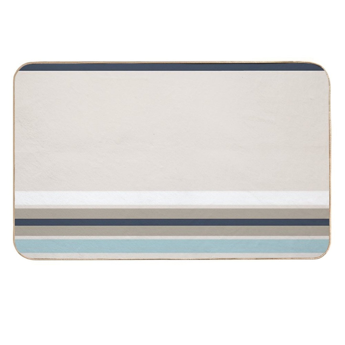 Line Art Neutral Light Blue  Multi-Purpose Bath Mat