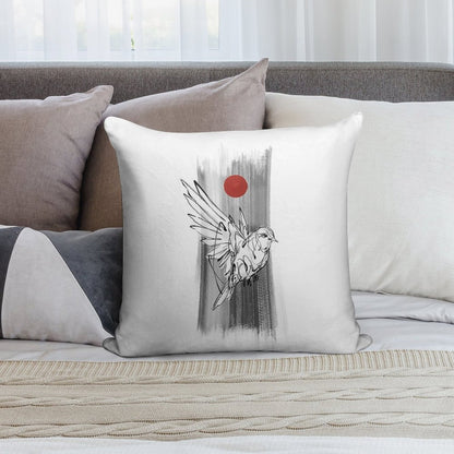 Flow of Life Red Edition Soft Skin-Friendly Throw Pillow