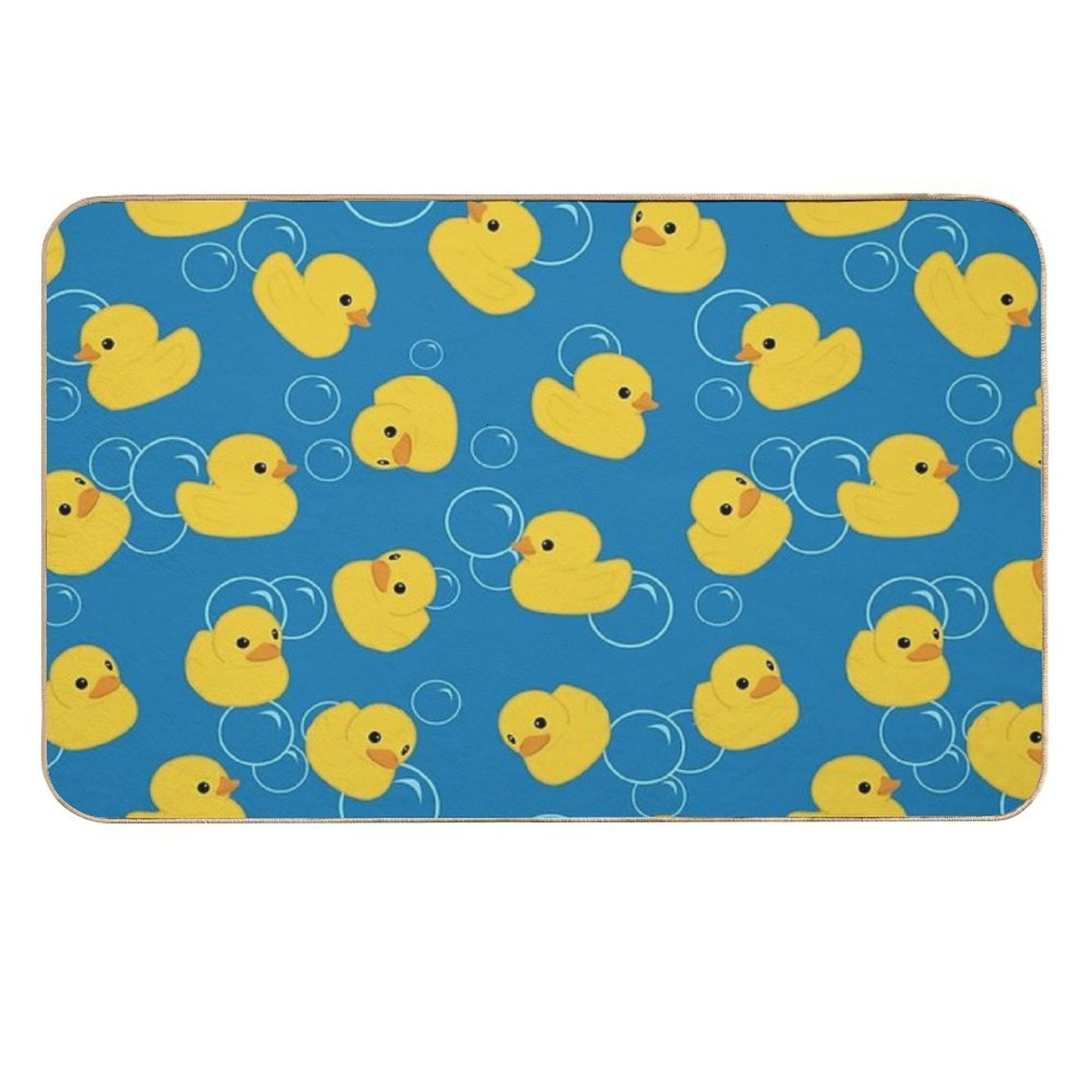 Cute Yellow Bath Duck Pattern Durable Bath Mat