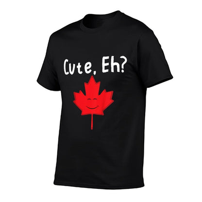 Kids Cute Eh Maple Leaf Cute Canada Canadian Kids Baby Boys Girls  Rolled Sleeves T-Shirt