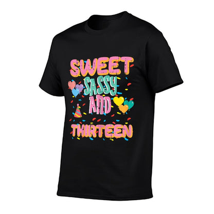 13th Birthday Sweet Sassy Thirteen 13 Year Old Bday Girls  Polyester Blend T-Shirt