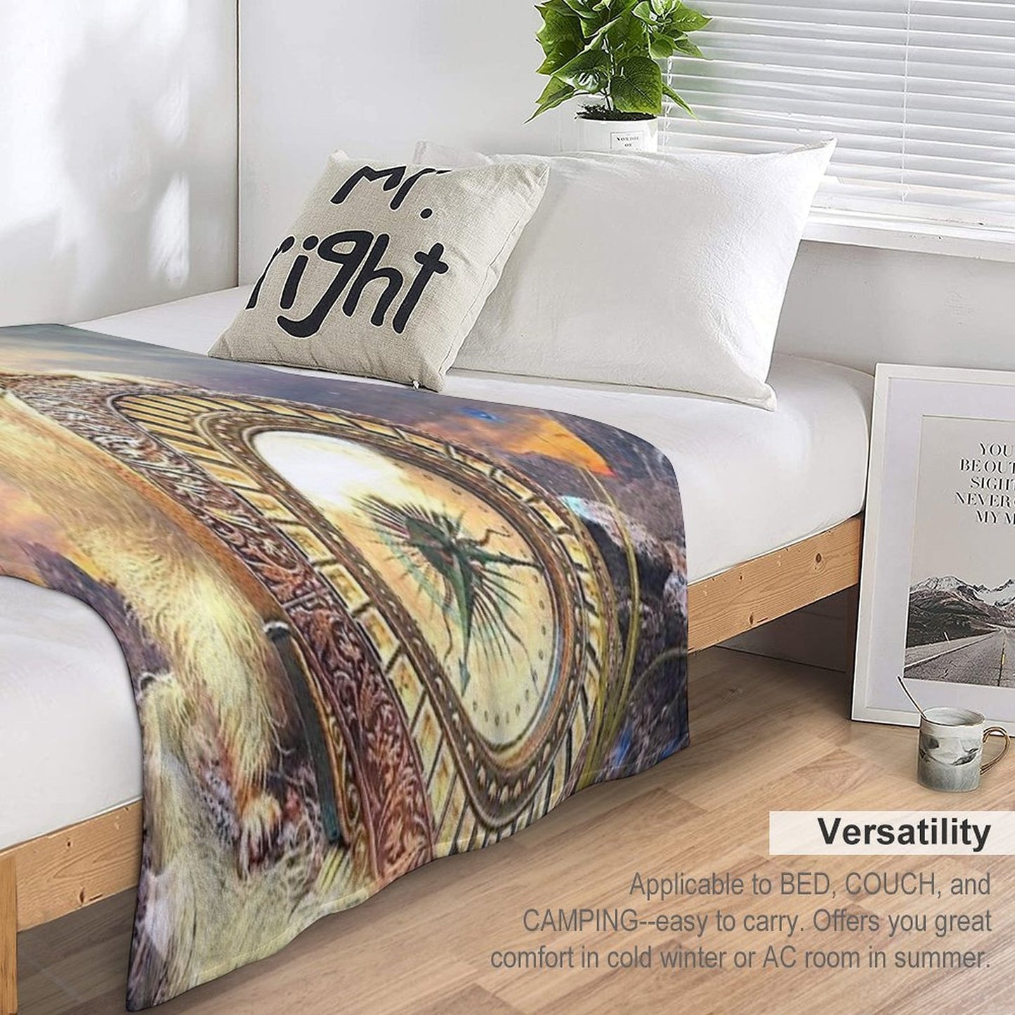 His Dark Materials - Pan & Alethiometer Durable Throw Blanket