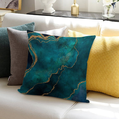 Golden Gemstone Glamour Mineral Soft Ultra-Soft Texture Throw Pillow