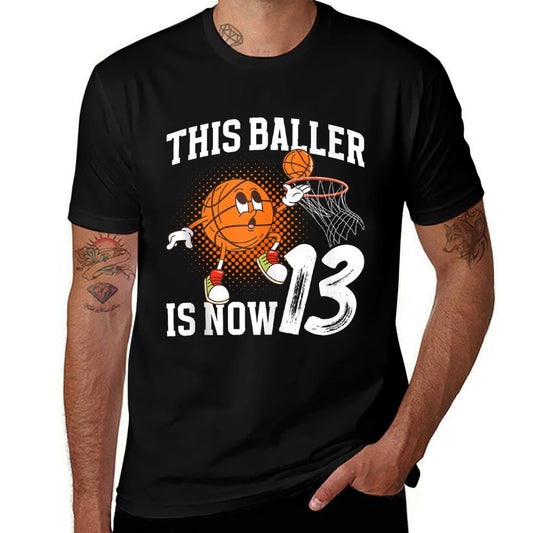 13th Basketball Birthday Thirteen Year Old Basketball Player  Stretchy T-Shirt