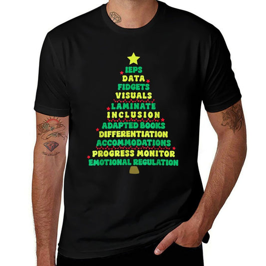 IEPS Teacher Christmas Tree Special Education SPED Teacher  Affordable Price T-Shirt