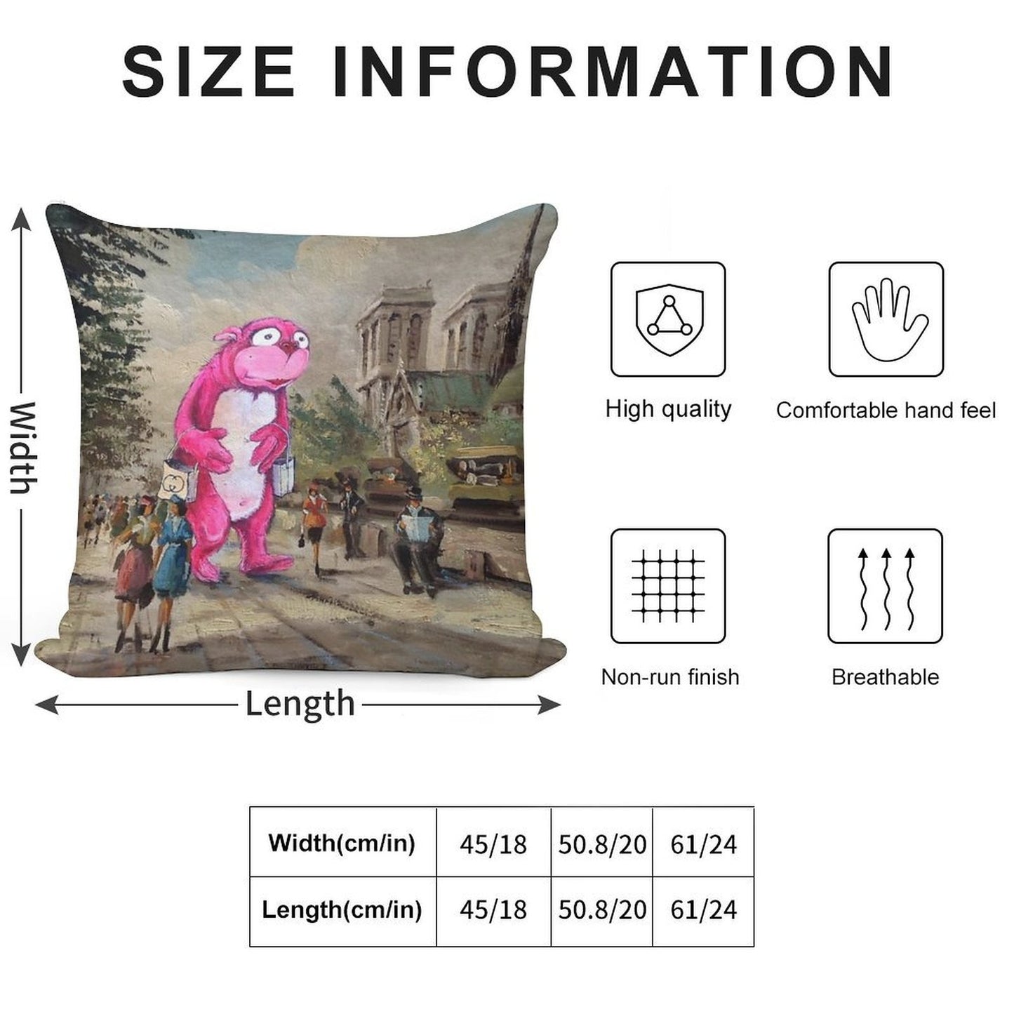 The Tourist Soft Reinforced Edging Throw Pillow