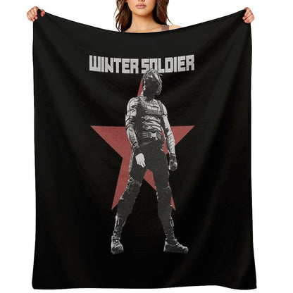 Bucky Barnes The Winter Soldier Red Star Original Print  Dark Ver. Comfort Throw Blanket